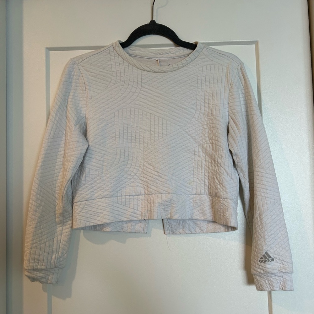 Adidas Cream Quilted Pullover